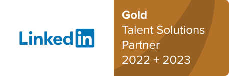 LinkedIn Talent Solutions gold partner badge