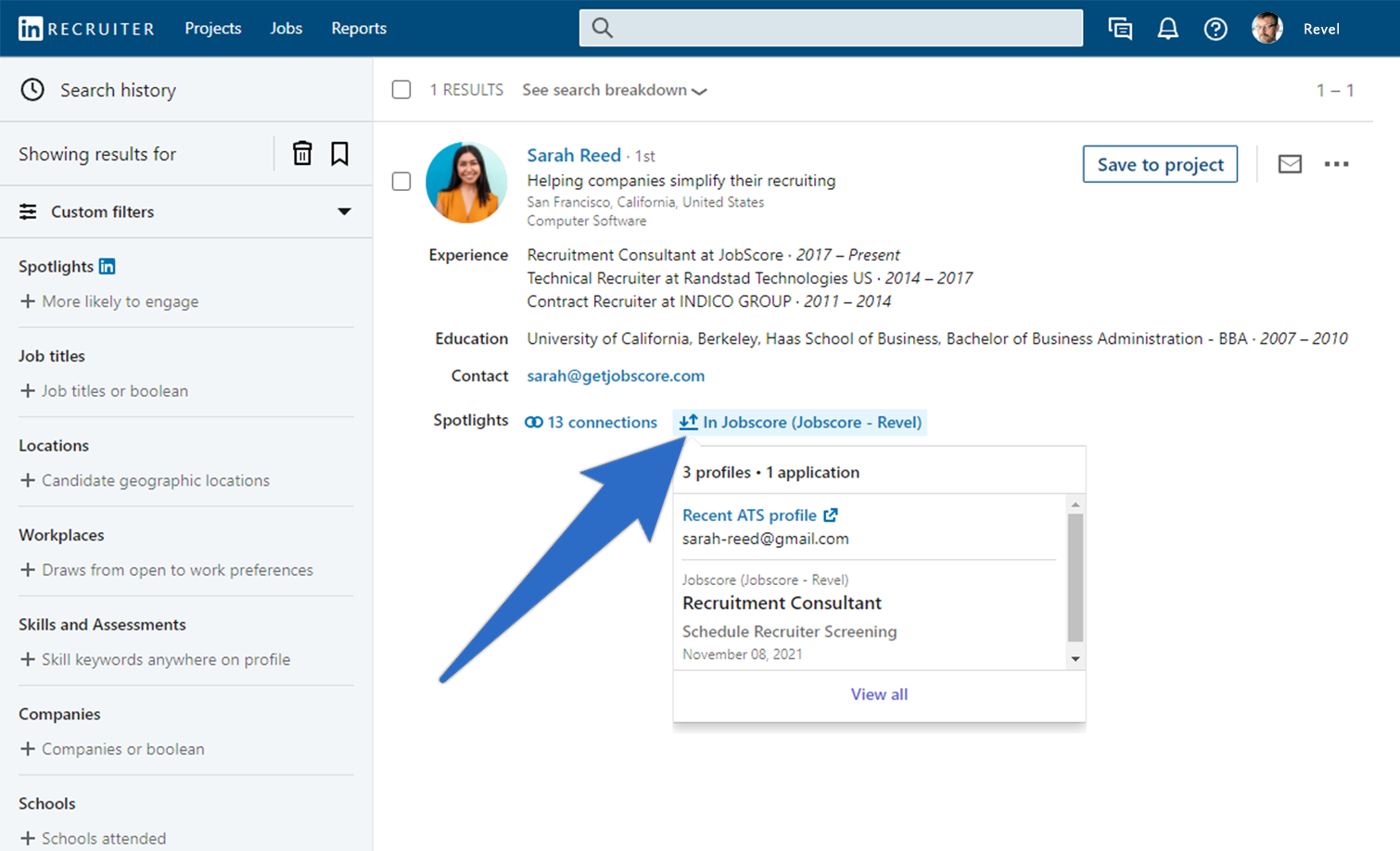 Synchronize data between LinkedIn Recruiter and JobScore in real time