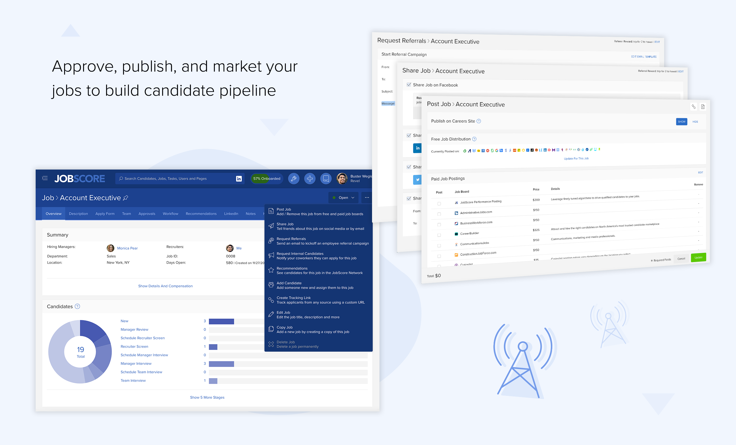 Approve, publish, and market your jobs to build candidate pipeline | recruiting software jobs